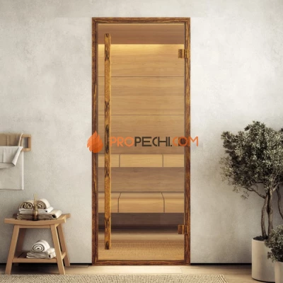 Дверь для хамама DoorWood АРТ Wood 92 Бронза, 1800x700 мм