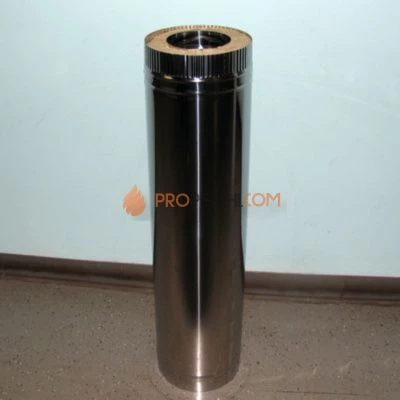 Дымоходная труба D=150\250 Sвнутр.=0.5 L=250мм нерж.-оцинк. ФлюГранд