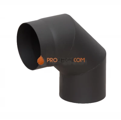 Отвод черный КПД 90* d120 2 мм