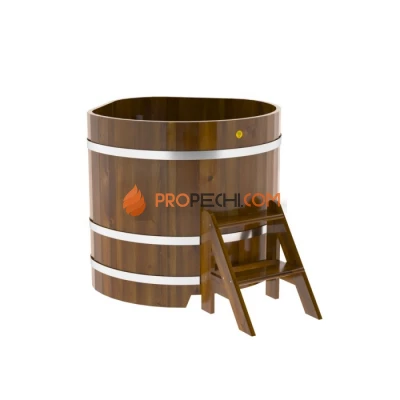 Купель BentWood угловая из мореной лиственницы 1,03х1,03 Рустик