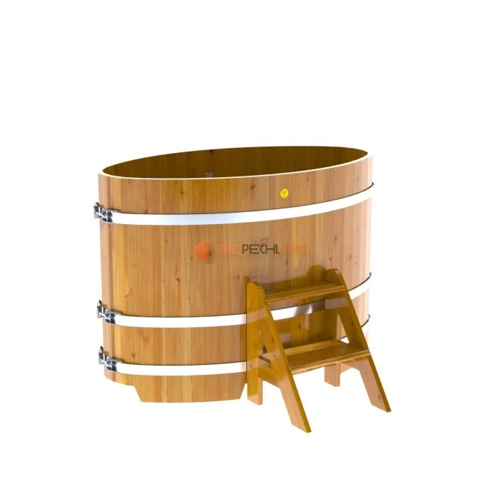 Купель BentWood овальная из натуральной лиственницы 0,80х1,42 Рустик