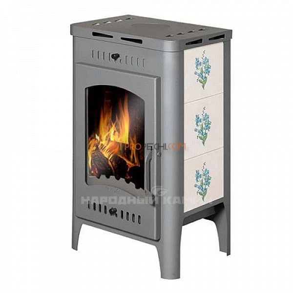 Печь-камин Бавария Оптима "Незабудки"