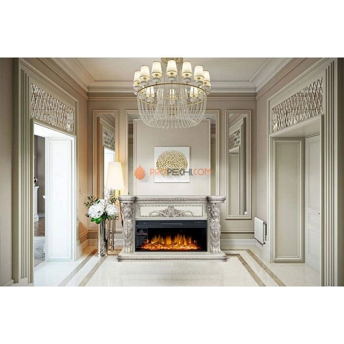 Портал Royal Flame Windsor 42 - Слоновая кость с темной патиной