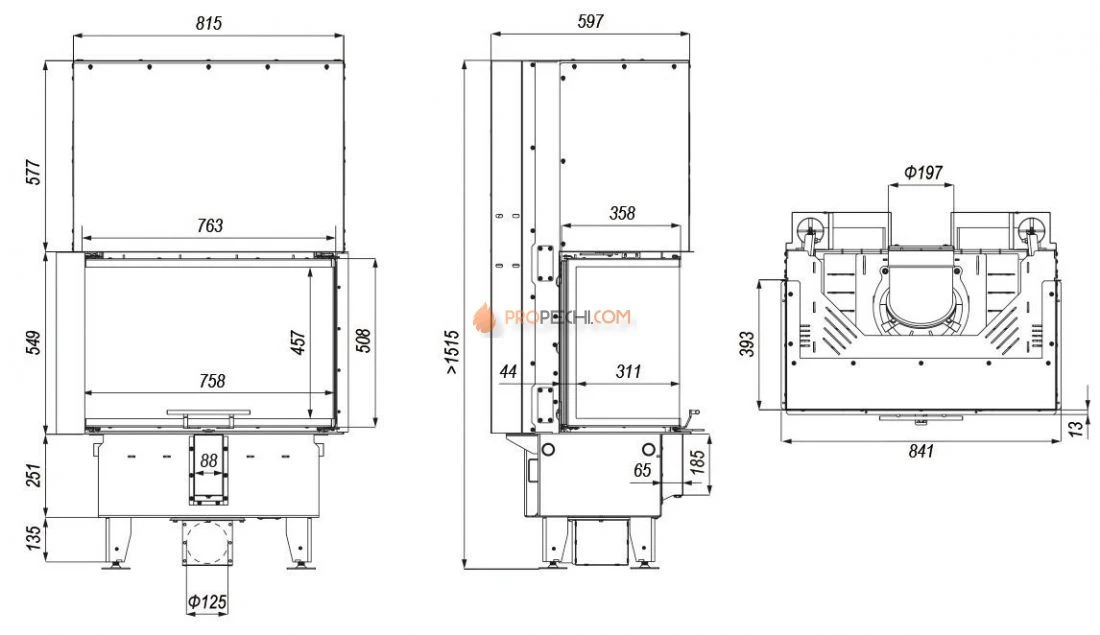 Каминная топка Defro Home Intra SM C G