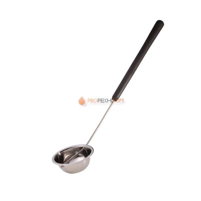 Стальной черпак IKI 85 см, черный кедр