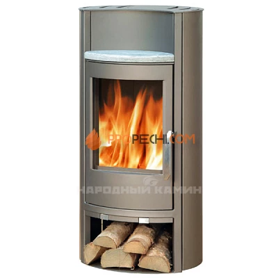 Печь-камин ABX Pori 5 серая сталь