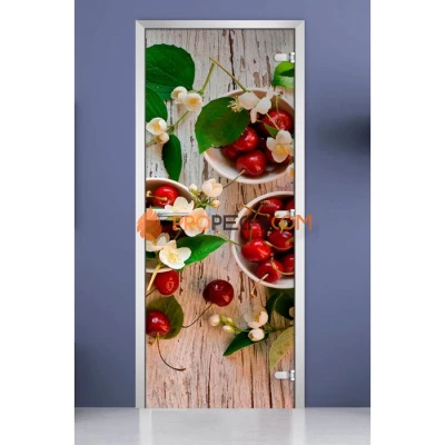 Стеклянная межкомнатная дверь DoorWood с фотопечатью Fruite-04, 2000х700 мм