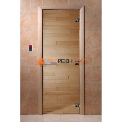 Дверь для бани DoorWood Прозрачная, 2000x700 мм
