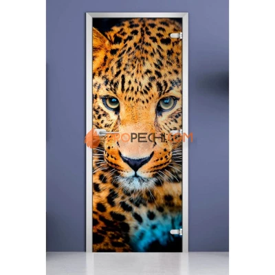 Стеклянная межкомнатная дверь DoorWood с фотопечатью Animals-08, 2000х800 мм