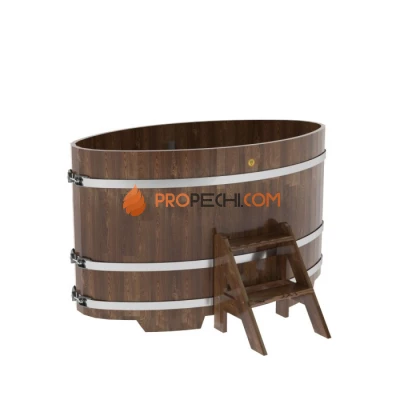 Купель BentWood овальная из сращенных ламелей мореной лиственницы 0,92х1,66