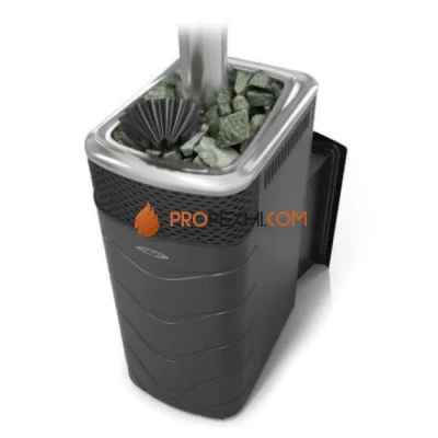 Печь для бани Термофор Гейзер Супер XXL Inox Витра ЗК антрацит