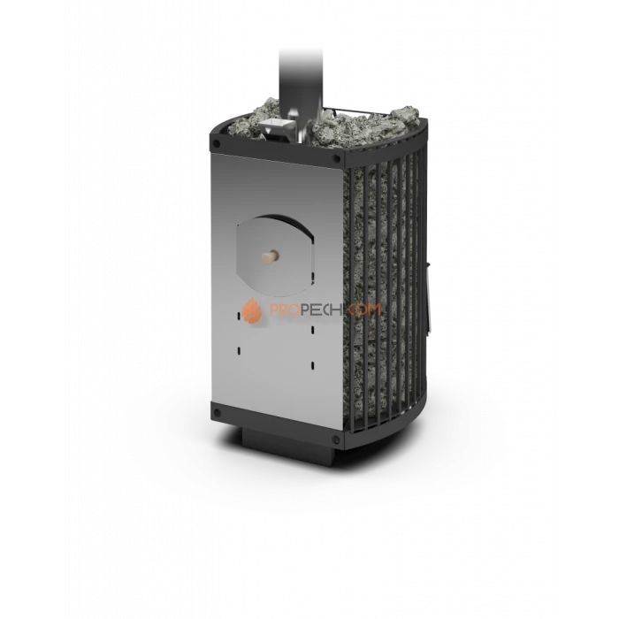 Дровяная печь для бани Теплодар Домна-Сетка-20 ЛК Панорама