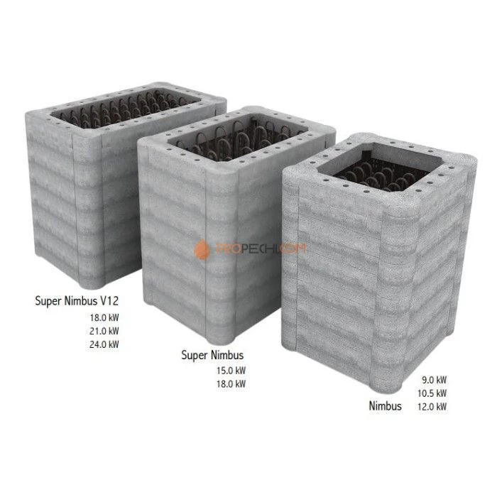 Электрическая печь SAWO SUPER NIMBUS V12 NIM-240NS-V12-P 24 кВт (пульт и блок мощности докупаются отдельно)