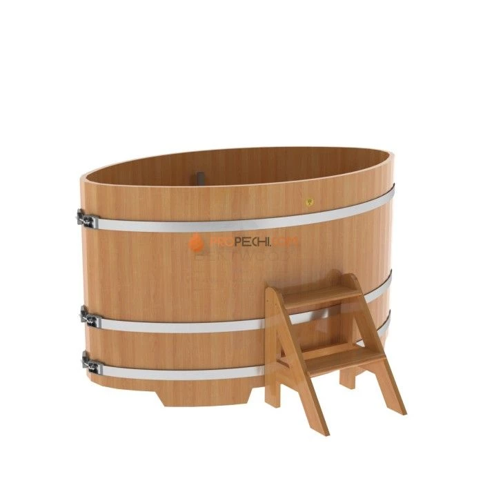 Купель BentWood овальная из натуральной лиственницы 1,02х1,68