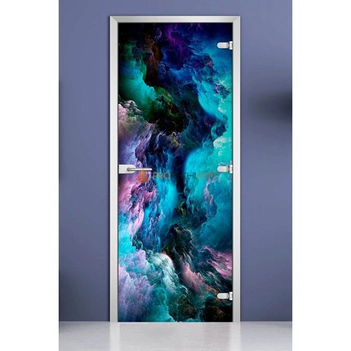 Стеклянная межкомнатная дверь DoorWood с фотопечатью Abstraction-13, 2000х600 мм