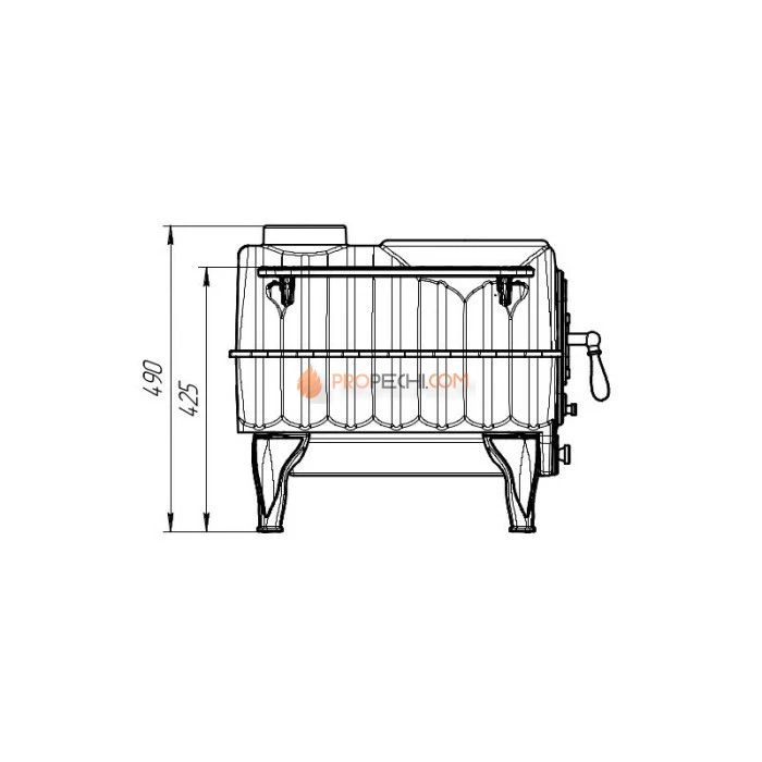 Отопительно-варочная печь Прометалл Тайга PRO