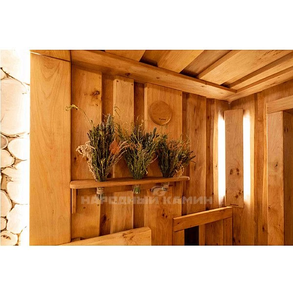 Светильник угловой со светодиодной лентой, ольха (24V)