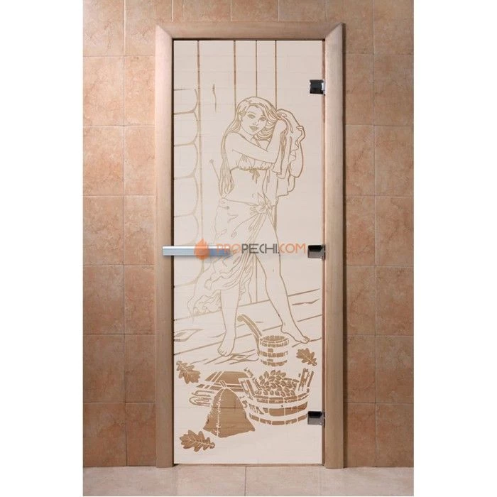 Дверь для бани DoorWood с рисунком Дженифер Сатин, 2000x700 мм