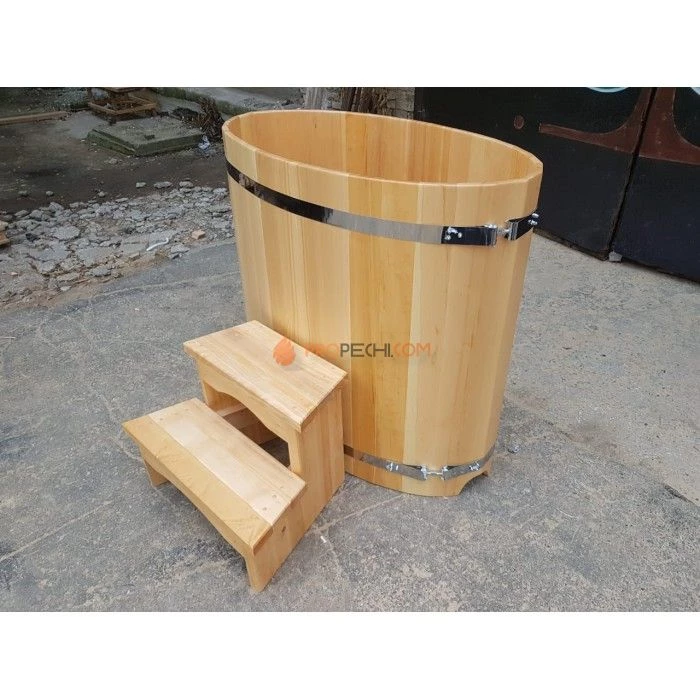 Купель овальная НКЗ из кедра, 95x69x105 см / 25 мм