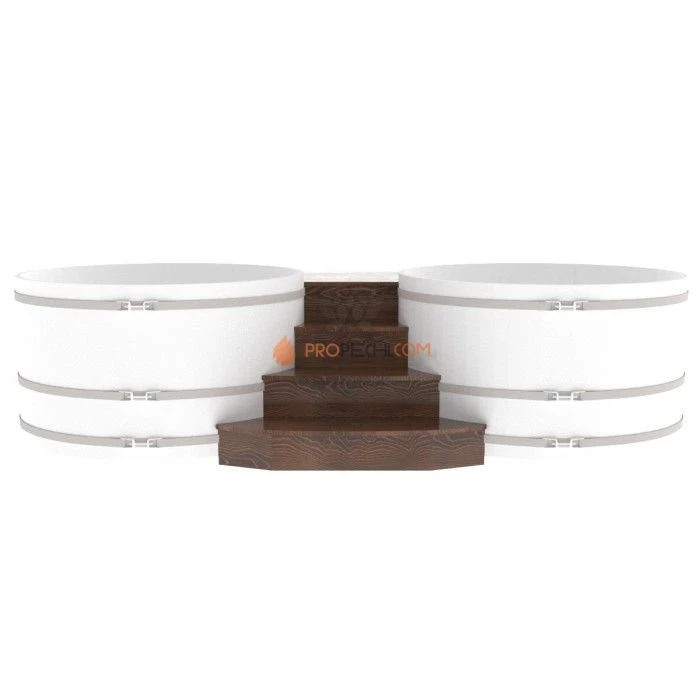 Подиум BentWood на 2 купели D 1,8 из мореного дуба