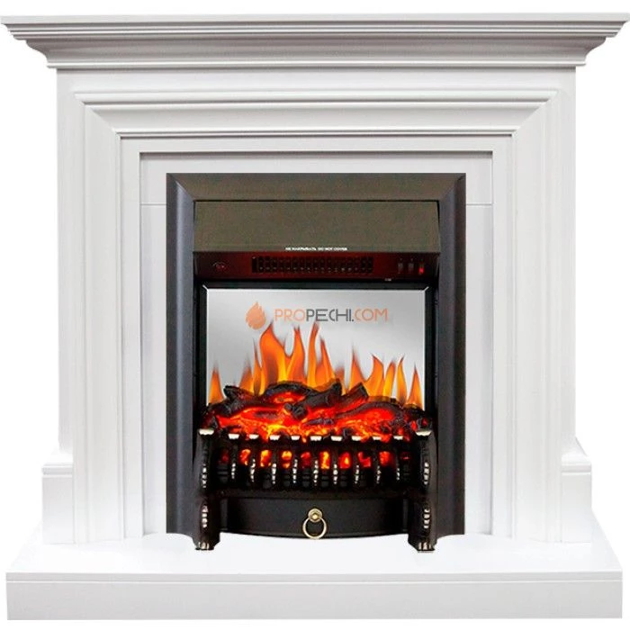 Каминокомплект Royal Flame Bradford - Белый с очагом Fobos FX M Black
