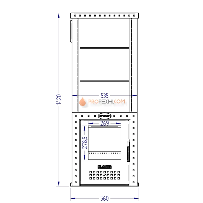 Газовая печь для бани Klover 20-RV 310S ( Талькомагнезит )