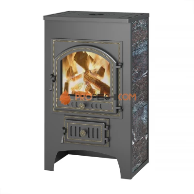 Печь-камин Везувий ПК-01 (205) с плитой, амфиболит 
