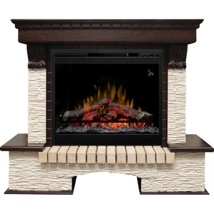 Каминокомплект Dimplex Pierre Luxe - Темный дуб / Сланец мелкий с очагом Symphony 26 inch DF2624L-INT