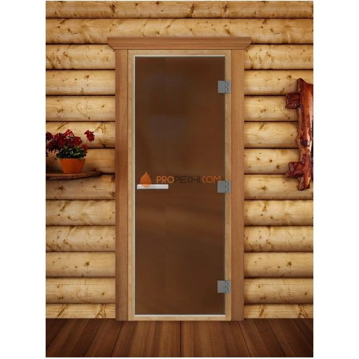 Дверь для бани DoorWood Престиж Лайт Бронза Матовая, 2000x800 мм
