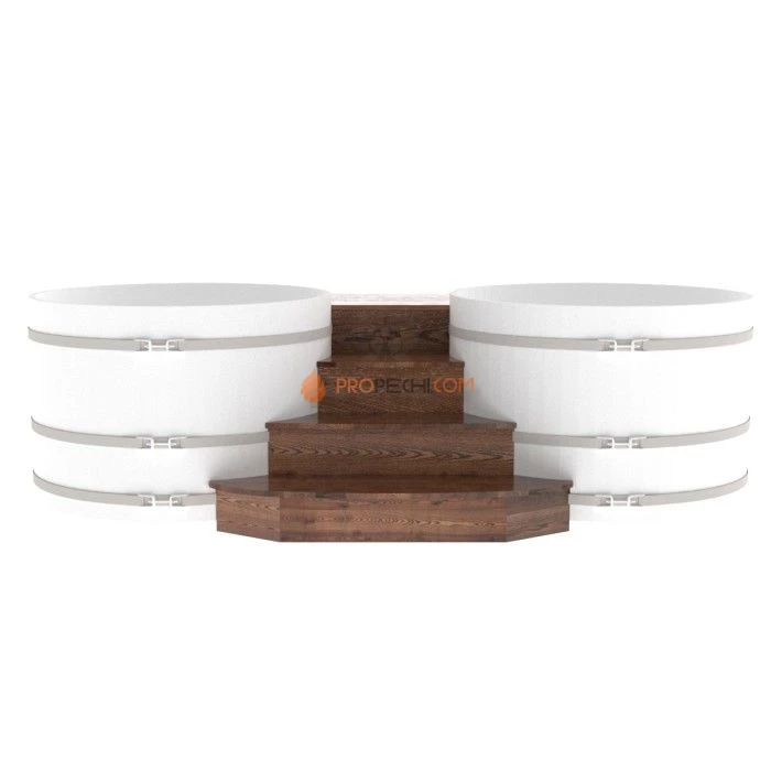 Подиум BentWood на 2 купели D 1,5 из мореной лиственницы