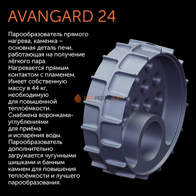 Печь для бани AVANGARD ЗК 24 (П2) Ураган в сетке