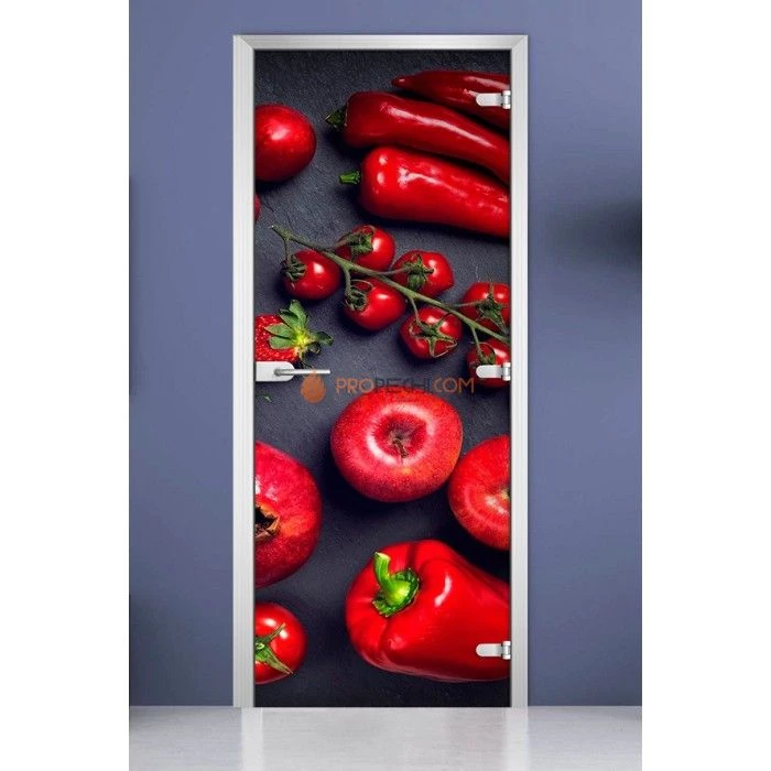 Стеклянная межкомнатная дверь DoorWood с фотопечатью Fruite-13, 2000х700 мм