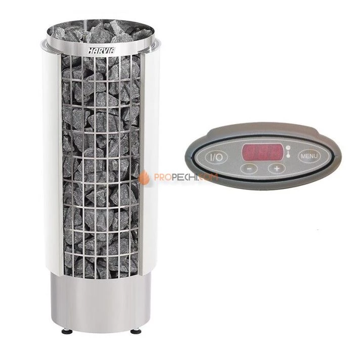 Электрическая печь Harvia Cilindro PC90VНEE White (с выносным пультом в комплекте)