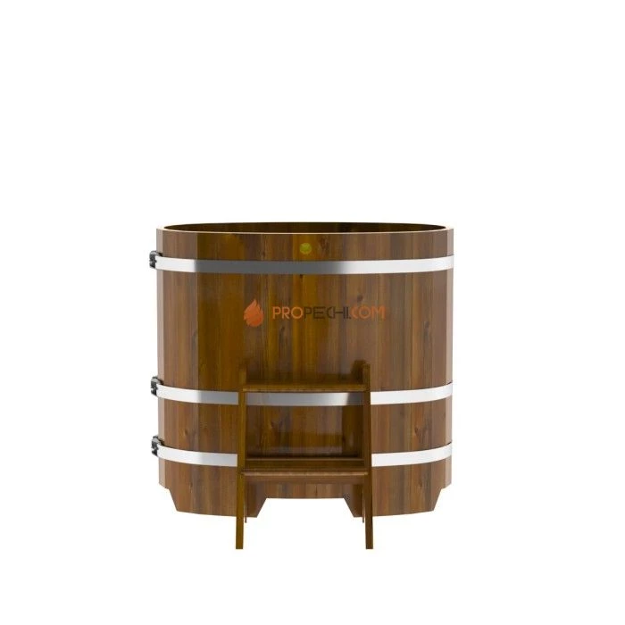 Купель BentWood овальная из мореной лиственницы 0,59х1,06 Рустик