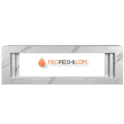 Портал Royal Flame Line 60 SFT White Marble (Разборный) - Белый мрамор