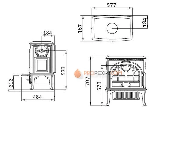 Печь-камин Jotul F 3 CB, BP