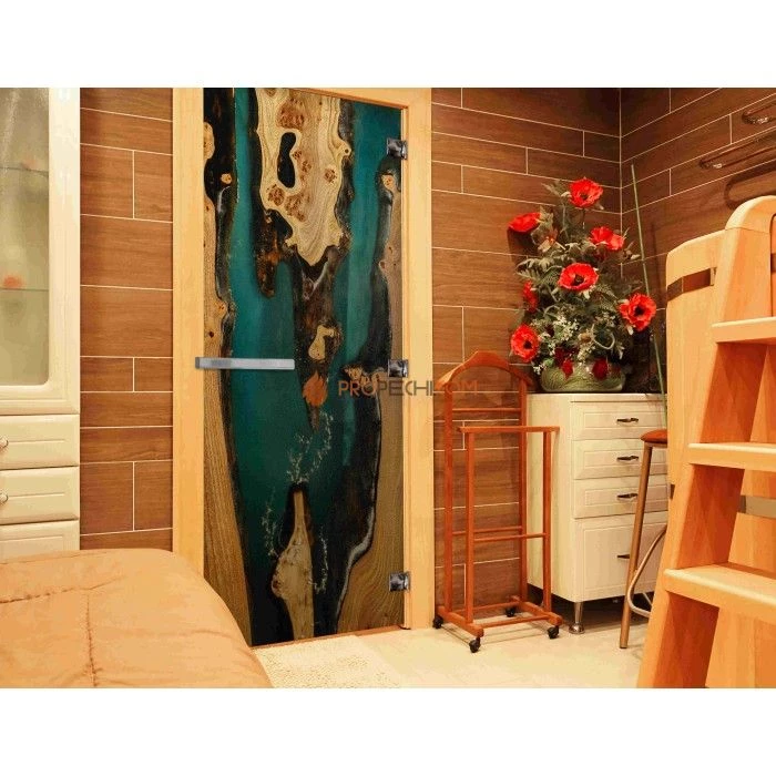 Дверь для бани DoorWood с фотопечатью (СЛЭБ-03), 2000x600 мм