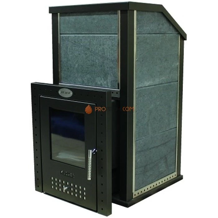 Дровяная печь для бани Klover RT 35-P ( Серпентинит 30мм)