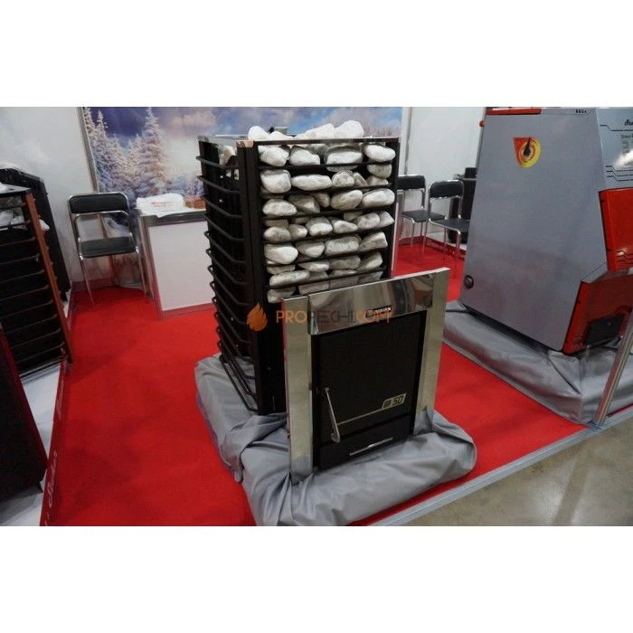 Дровяная печь для бани Ермак 50 Сетка PRO