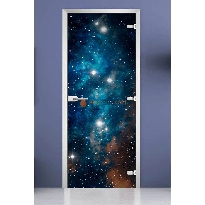 Стеклянная межкомнатная дверь DoorWood с фотопечатью Space-19, 2000х700 мм