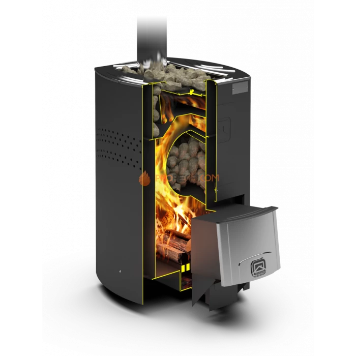 Дровяная печь для бани Теплодар Домна-20 ЛК