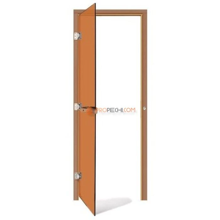 Дверь для бани стеклянная SAWO 730-3SGD-L 7/19, бронза, левая, без порога