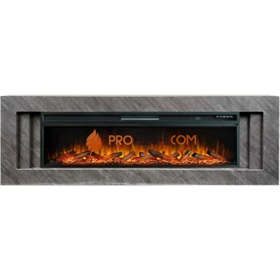 Каминокомплект Royal Flame Line 60 Concrete (Разборный) - Серый бетон с очагом Vision 60 LOG LED