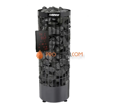 Электрическая печь HARVIA Cilindro PC90XE, черная, с выносным пультом в комплекте