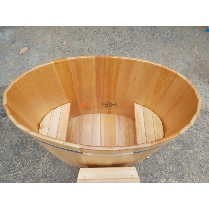 Купель овальная НКЗ из кедра, 95x69x105 см / 25 мм
