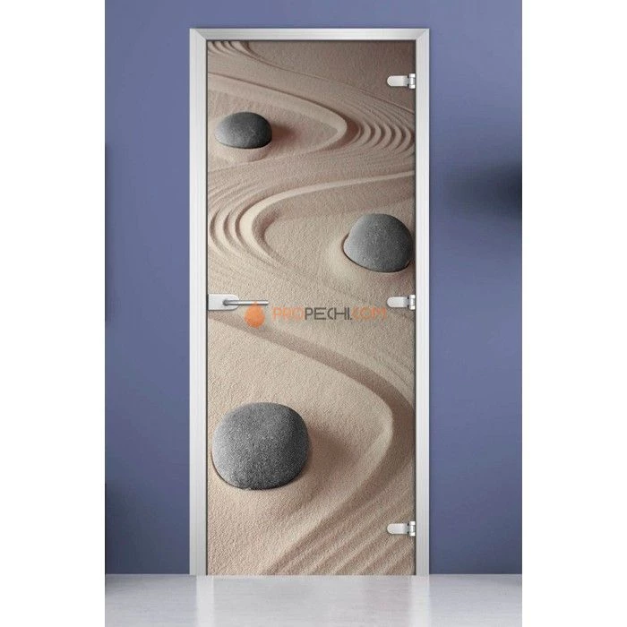 Стеклянная межкомнатная дверь DoorWood с фотопечатью Nature-13, 2000х600 мм