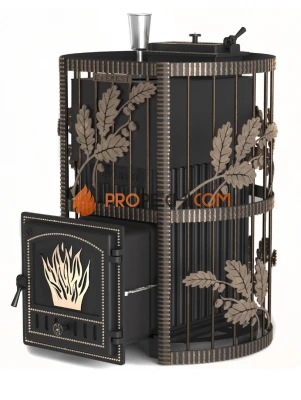 Банная печь Эверест Ковка 24 (281) закрытая каменка