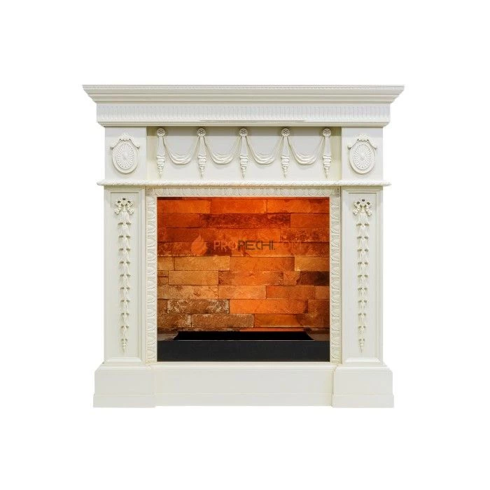 Каминокомплект Dimplex Ampir - Слоновая кость с очагом Cassette 400 LNH-INT (с дровами)