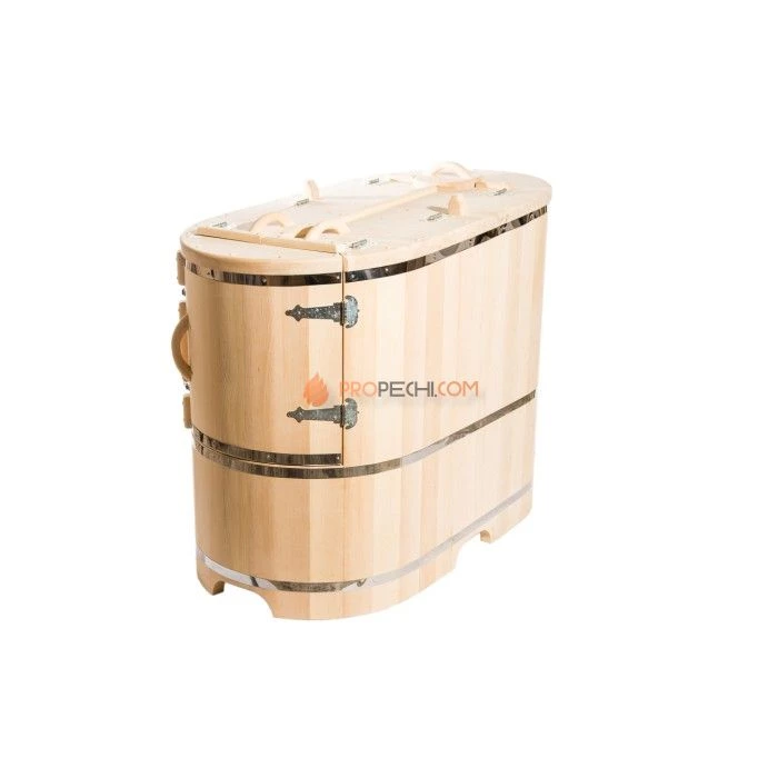 Фитобочка полулежачая НКЗ PREMIUM ЛЮКС из кедра, 115x78x140 см / 25 мм