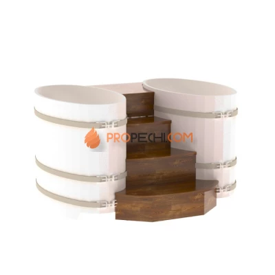 Подиум BentWood на 2 купели 0,69х1,31 СЛ мореный